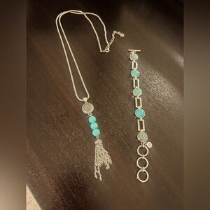 Silver and Blue Turquoise Fashion Jewelry.